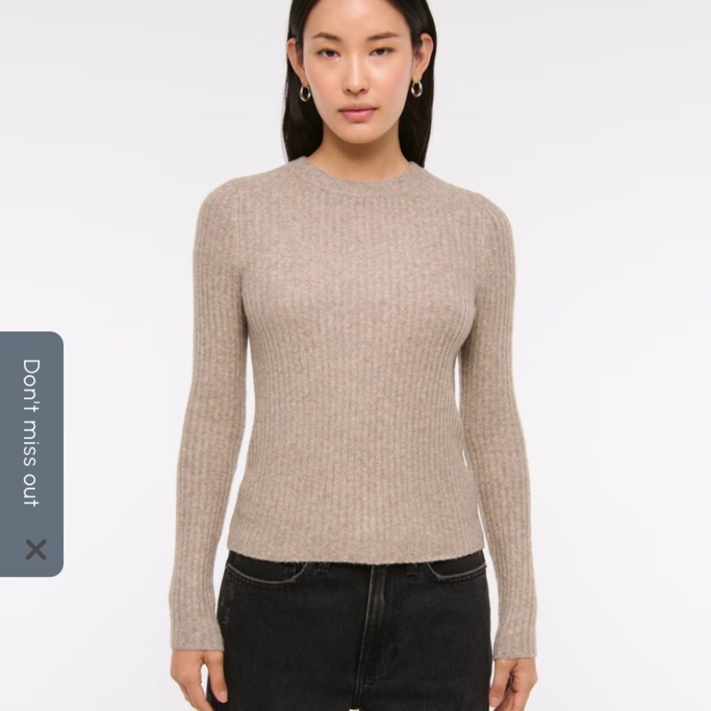 Abercrombie & Fitch Taupe Ribbed Sweater